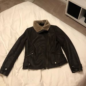 Women’s Shearling Moto Jacket